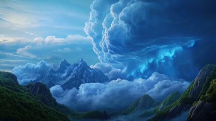 Stormy Mountain Landscape