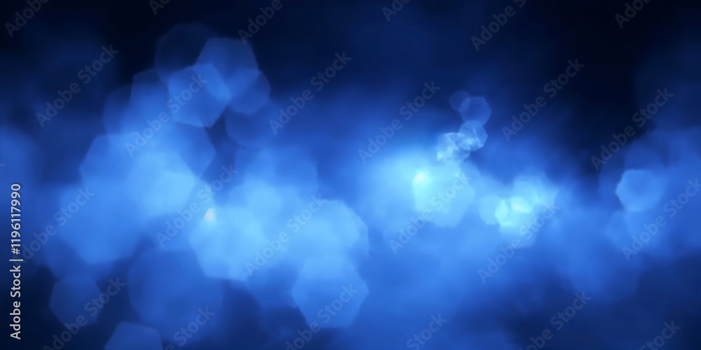 Wall mural abstract blue background with bokeh and rays