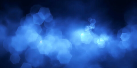 abstract blue background with bokeh and rays