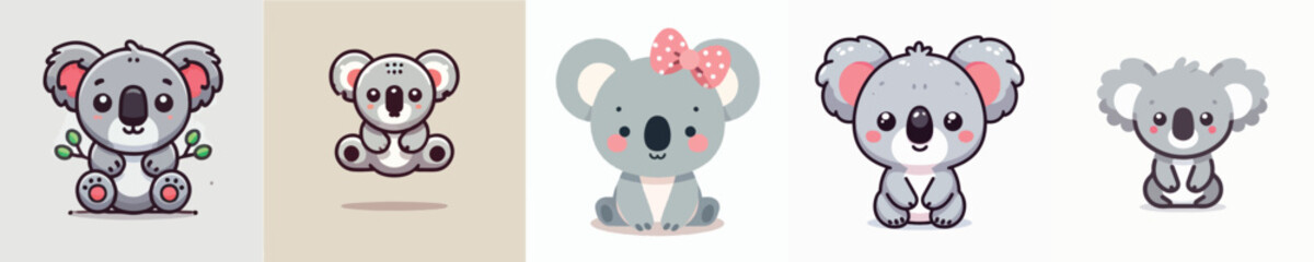 collection of cute and adorable koala vectors
