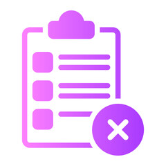 Obraz premium clipboard gradient icon