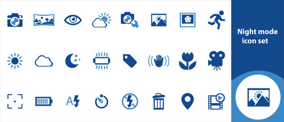 Night mode icon set, mobile, vector, icon, day, ui, app, user, round, toggle, control, display, graphic, button, switch, sun, interface, turn, isolated, concept, slide, phone and more