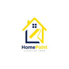 Creative Home Paint Concept Logo Design Template