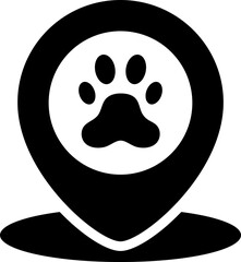 Fototapeta premium Veterinary Location Glyph Icon
