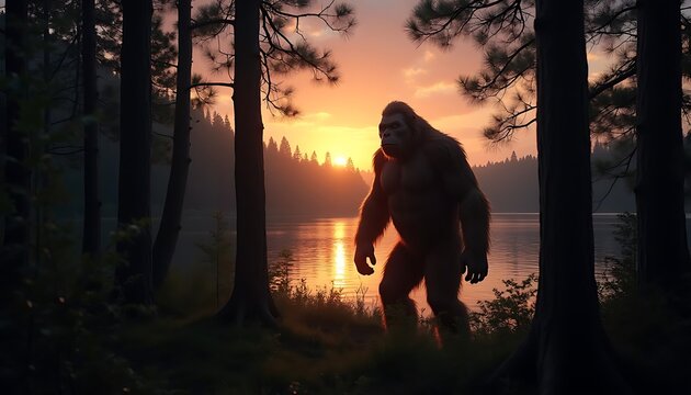 Bigfoot at Sunset: A Cryptid Encounter