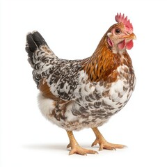 Fototapeta premium Colorful hen isolated on white background