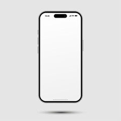 Mockup smart phone vector and blank screen isolated on white background