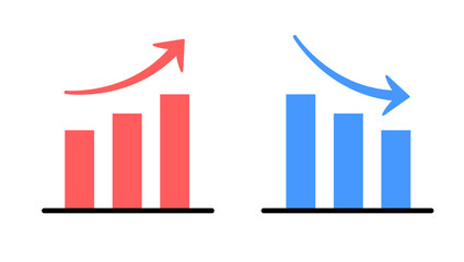 棒グラフのイラストセット