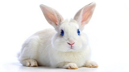 Obraz premium white rabbit isolated on white