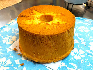 手作りのシフォンケーキ