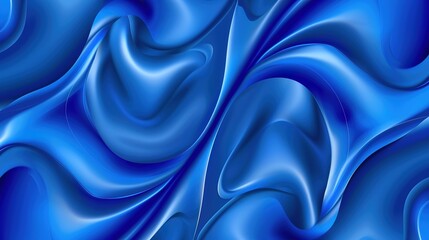 Obraz premium Sleek and smooth silk satin fabric in a rich navy blue color, presented against an abstract dark and elegant background that offers ample space for design. This fabric exudes a sense of sophistication