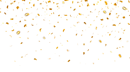 Gold Foil Confetti Falling on cutout, party, christmas