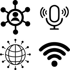 network symbol icon set