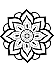 adults flower mandala coloring page