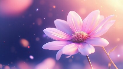 Bright Chamomile Flower with Soft Background in Cinematic Shot