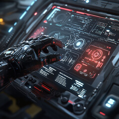 Technology and hud concept .