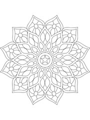 adults flower mandala coloring page