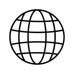 Globe Icon vector illustration, Go to web symbol icon, www symbol, Web icon, website, homepage icon , earth clip art, globe symbol isolated white background