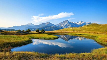 Fototapeta premium Mountain Lake Reflection