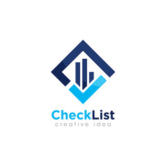 Fototapeta premium Creative Check Concept Logo Design Template