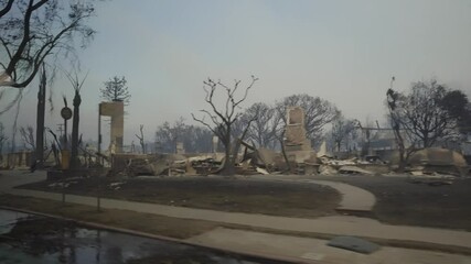 Driving through a war zone after the palisades fire destroyed the town