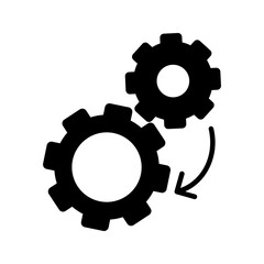 Gear icon template color editable. Gear symbol vector sign isolated on white background. Setting icon. Gear icon.
