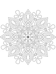 adults and kids flower coloring mandala