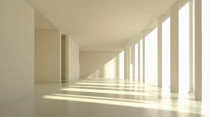 Obraz premium Modern Minimalistic Office Space with Natural Light and Clean Design