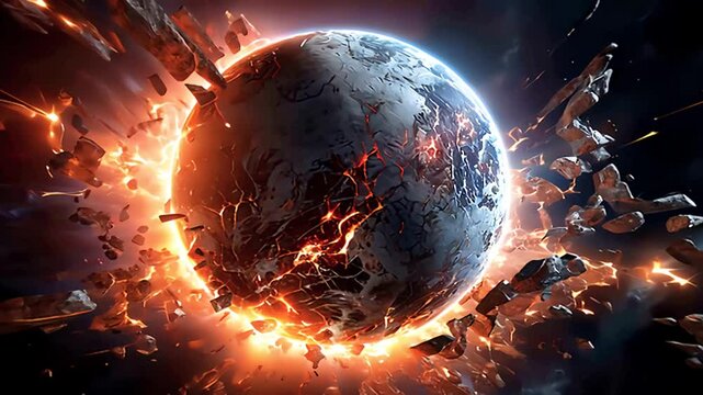破壊される惑星のイメージ