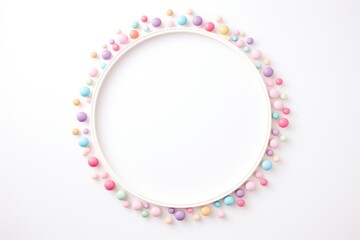 Mini girly circle in pastel color necklace jewelry photo.