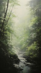 Obraz premium Spring forest landscape outdoors.