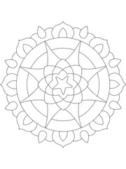 adults and kids flower coloring mandala