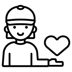 하트 배달원 아이콘