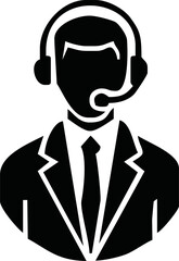 Customer service icon vector. EPS 10 editable vector