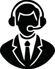 Customer service icon vector. EPS 10 editable vector