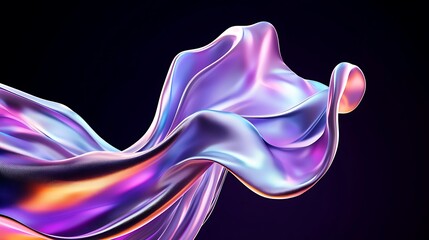 Obraz premium Abstract Iridescent Fluid Wave