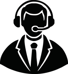 Customer service icon vector. EPS 10 editable vector