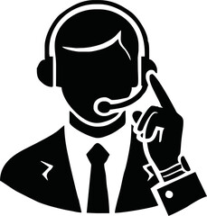 Obraz premium Customer service icon vector. EPS 10 editable vector