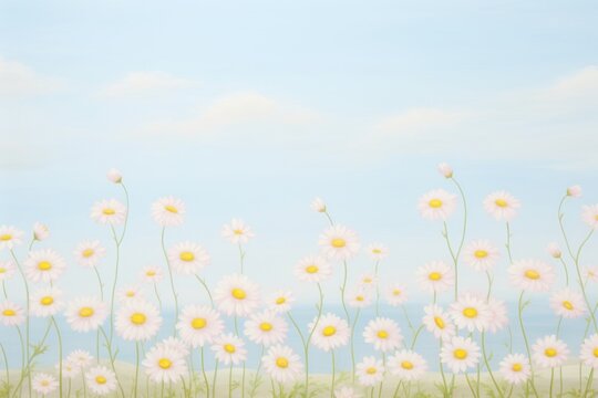 Painting of daysies backgrounds outdoors nature.