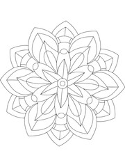 adults flower mandala coloring book
