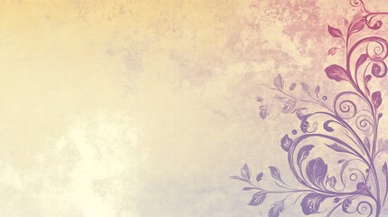 Elegant Floral Design On Vintage Textured Background