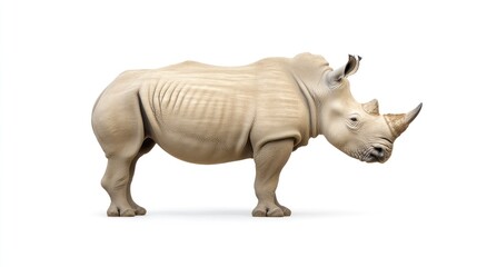 Obraz premium White Rhinoceros Standing