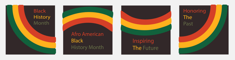 Black history month banner. Black history honoring the past, inspiring the future. Vector illustration design graphics. Flat template for background, banner, card, poster