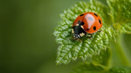 Obraz premium Ladybug on a Leaf