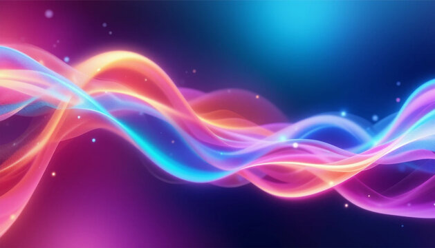 Abstract Colorful Wave Design for Digital Backgrounds