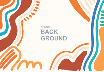 Obraz premium Background. Line scribble abstract shapes, modern pattern, for printing. Poster, wallpaper