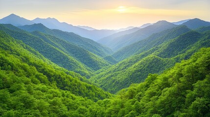 Fototapeta premium Aerial View of a Vibrant Eco-Friendly City Surrounded by Lush Green Mountains