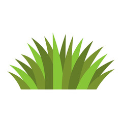 Grass Border Decorative with Flat Cartoon Design. Vector Illustration