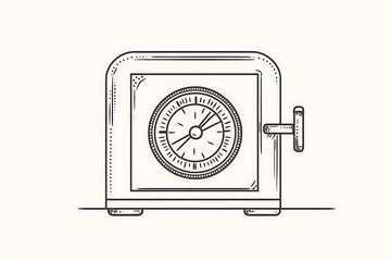 Vintage Safe Illustration