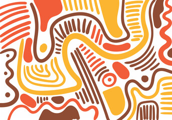 Obraz premium Background. Line scribble abstract shapes, modern pattern, for printing. Poster, wallpaper